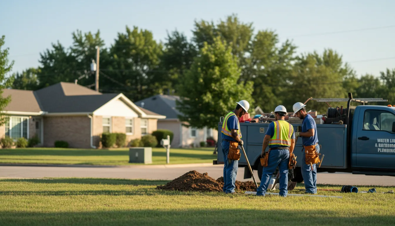Residential water line and bathroom plumbing service in Morrowville, KS